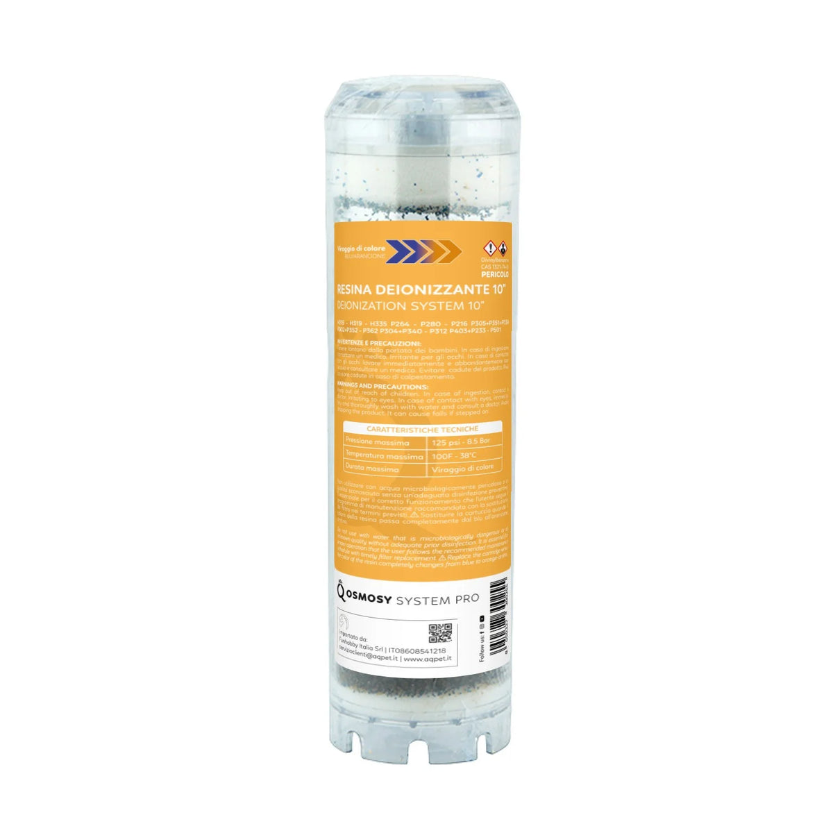 AQPET CARTOUCHE DE REMPLACEMENT EN RÉSINE RESIL À CHANGEMENT DE COULEUR POUR SYSTÈMES À BOL 4PRO 10"