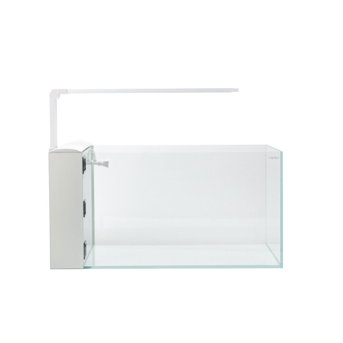 AQPET AQUA 60 REAR BLANC - AVEC FILTRE ARRIÈRE - 60X30X30 CM 6 MM