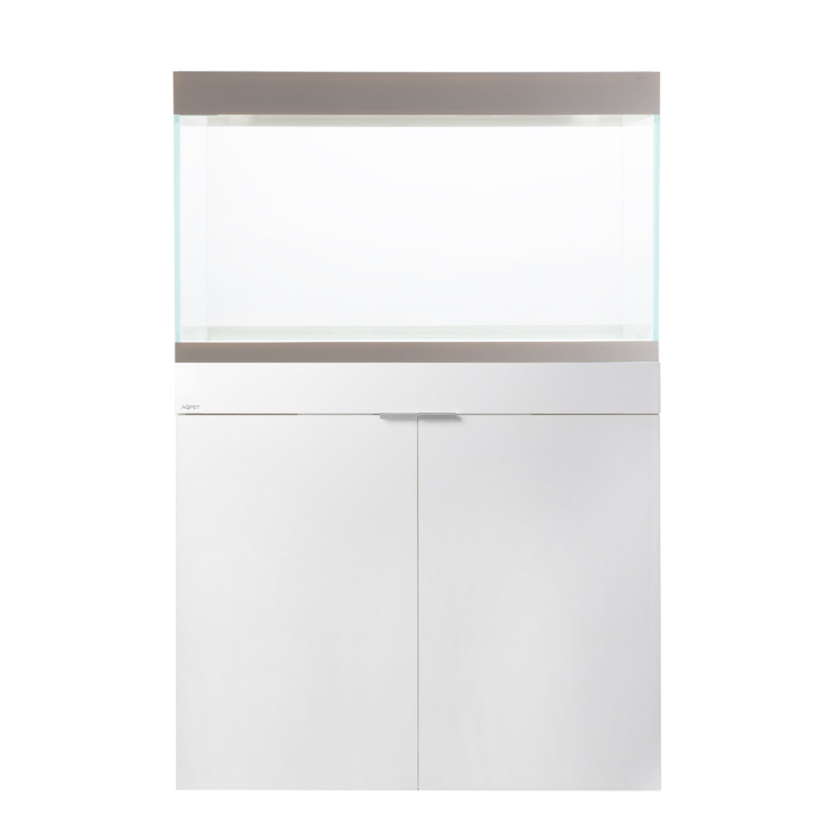 AQPET AQUARIUM RIVERIUM PLUS 90X50X55 H - 10 MM EXT. - AVEC ÉCLAIRAGE LED, FILTRE EXTERNE ET SUPPORT BLANC