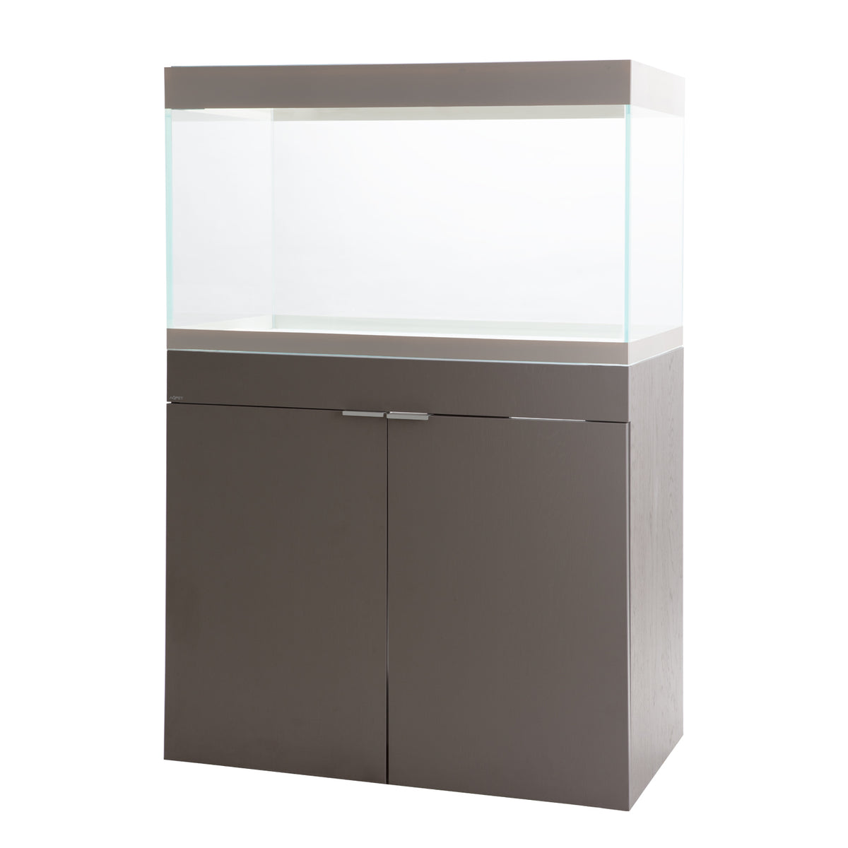 AQPET AQUARIUM RIVERIUM PLUS 90X50X55 H - 10 MM EXT. - AVEC ÉCLAIRAGE LED, FILTRE EXTERNE ET SUPPORT TAUPE