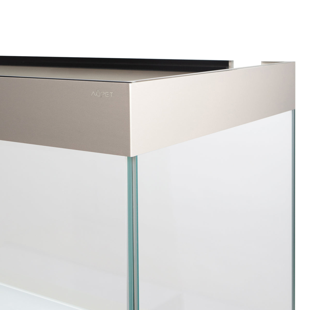 AQPET AQUARIUM RIVERIUM PLUS 90X50X55 H - 10 MM EXT. - AVEC ÉCLAIRAGE LED, FILTRE EXTERNE ET SUPPORT TAUPE