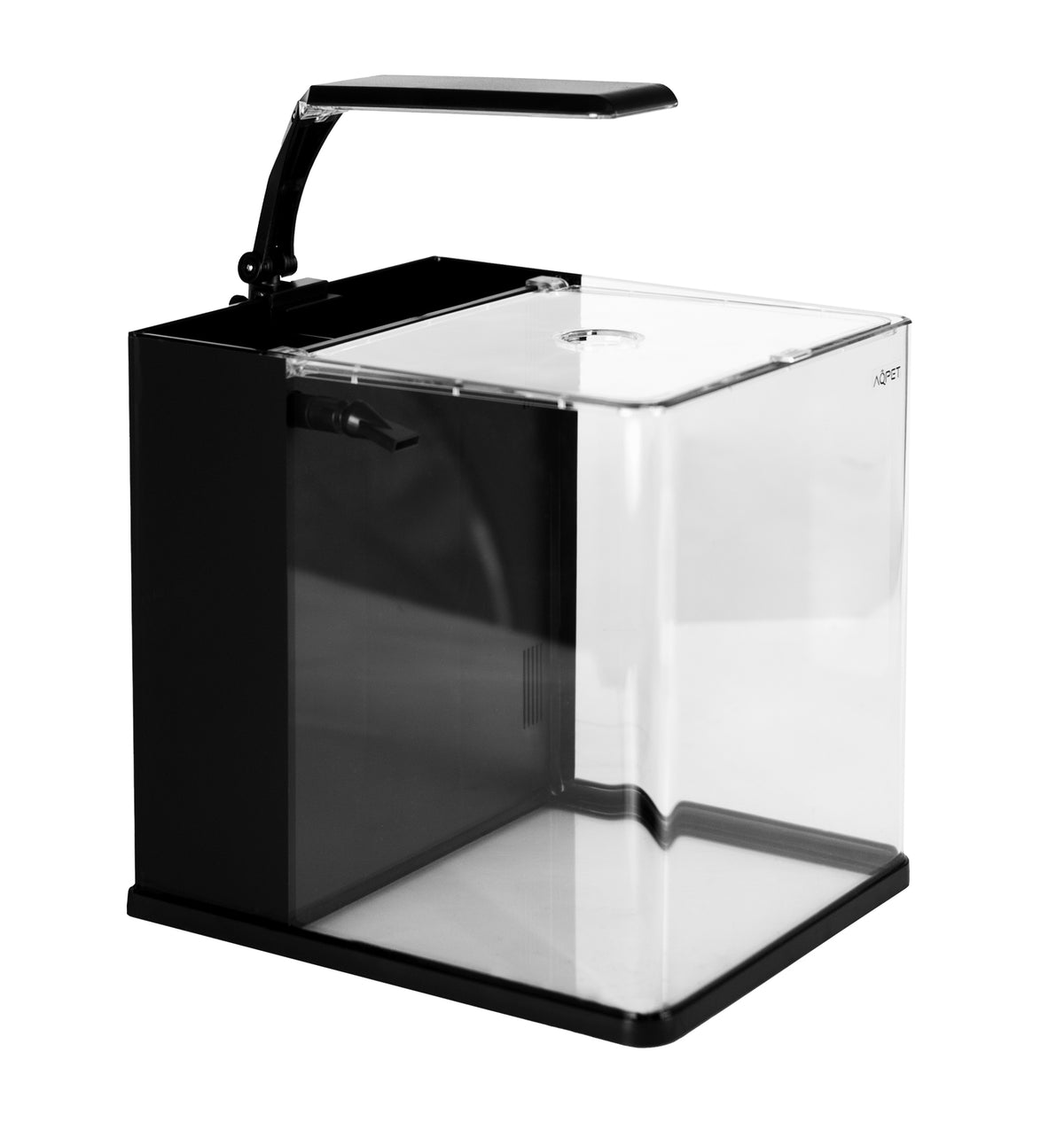 AQPET AQUARIUM EN VERRE QUBE 25 ENSEMBLE COMPLET ÉCLAIRAGE + POMPE + MATÉRIAUX FILTRANTS