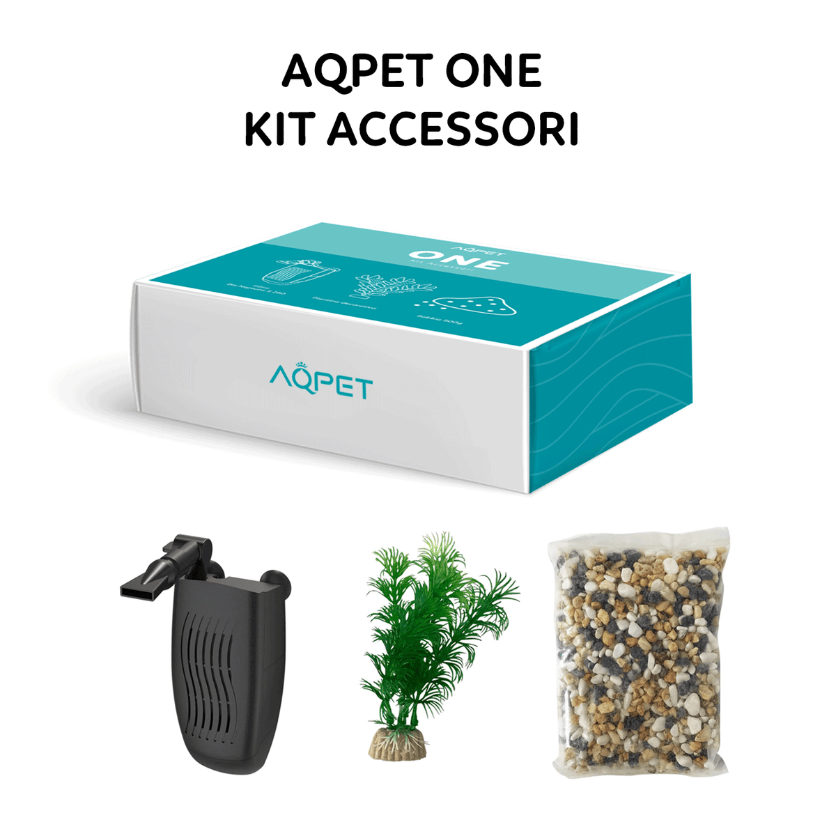 AQPET AQUARIUM ONE MINI EN VERRE 20 L 39x22x26h NOIR