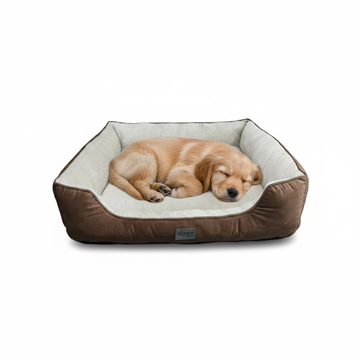 AQPET FRIENDS Niche pour chiens et chats d’intérieur avec coussin moelleux – Lavable avec base antidérapante – Lit confortable pour animaux domestiques