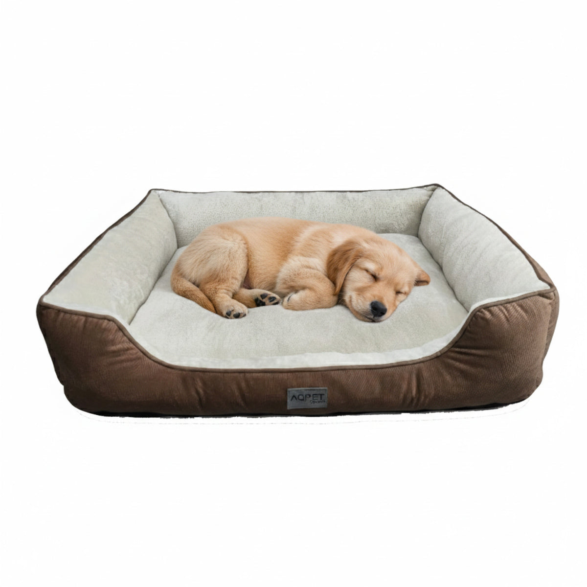 AQPET FRIENDS Niche pour chiens et chats d’intérieur avec coussin moelleux – Lavable avec base antidérapante – Lit confortable pour animaux domestiques
