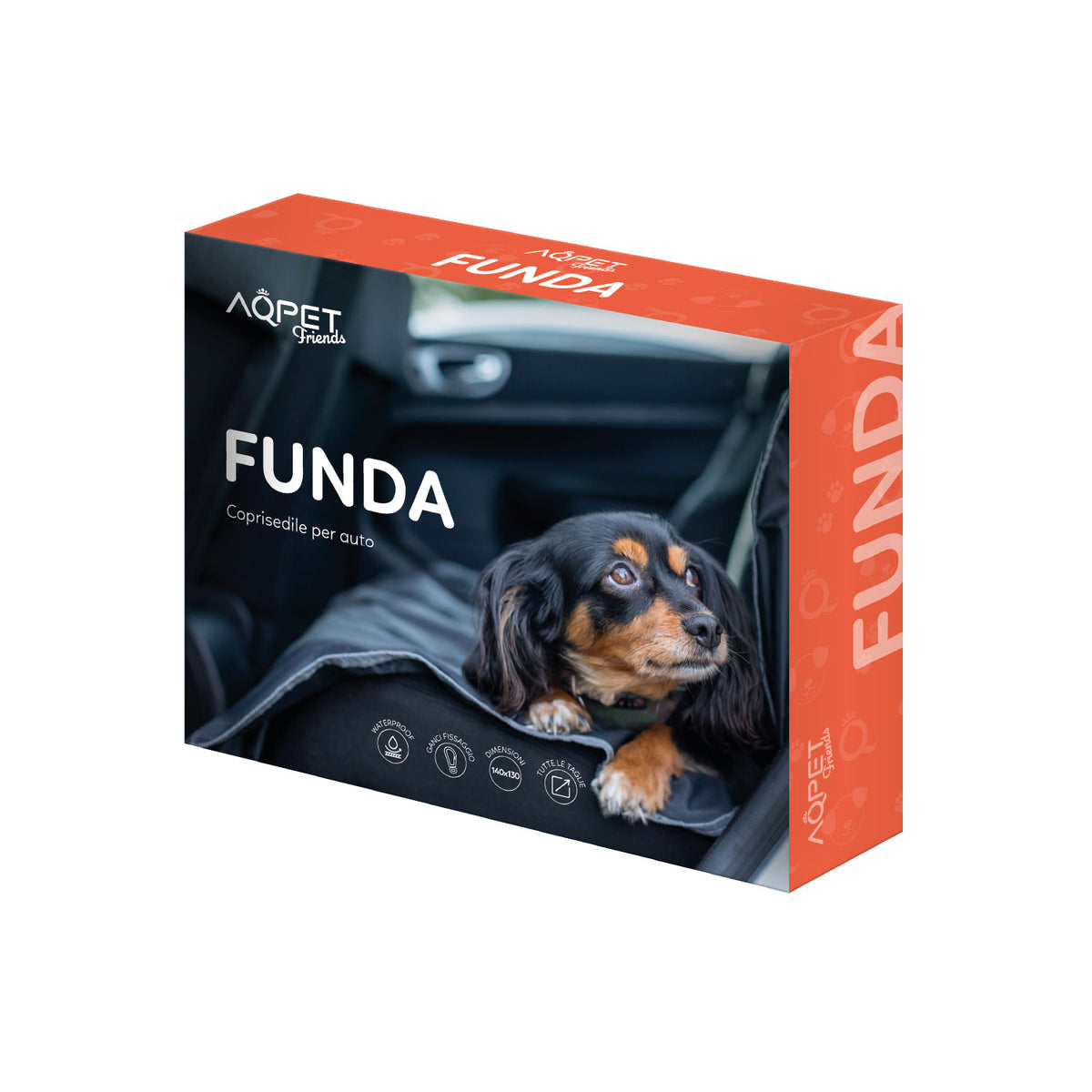 AQPET FRIENDS Telo Amaca Coprisedile pour animaux domestiques imperméable universel pour voiture 140x150cm