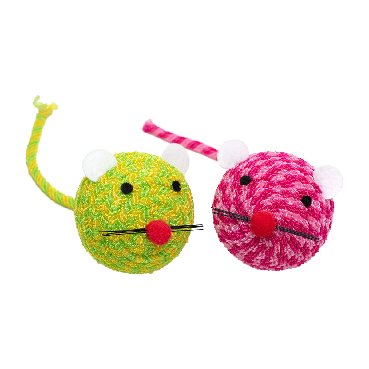 AQPET FRIENDS Jouet pour chat Souris colorée en maille - 13 cm Jeu pour chats
