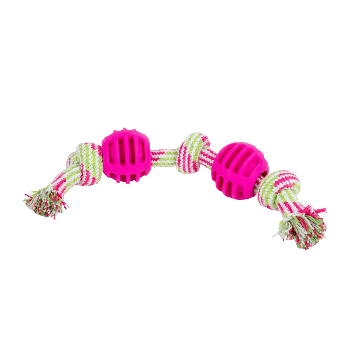 AQPET FRIENDS Jouets pour chien Rope Corde avec balles en caoutchouc Jeu pour chiens Amusement pour animaux