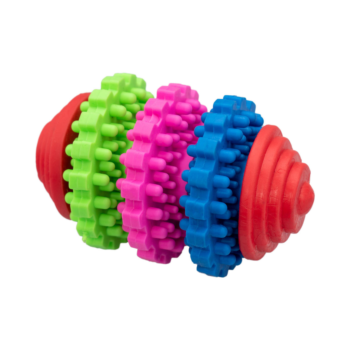 AQPET FRIENDS AQPET Jouet dentaire pour chien, cylindre coloré en caoutchouc, jouet amusant pour chien
