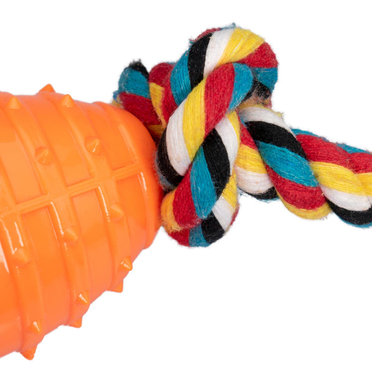 AQPET FRIENDS AQPET jouet pour chien Smarty corde et balle ovale en caoutchouc 38 Cm, jeu pour chiens, divertissement pour animaux