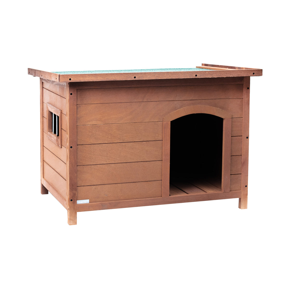 AQPET FRIENDS Baita Niche en bois avec toit ouvrant pour chiens et chats, confort et détente