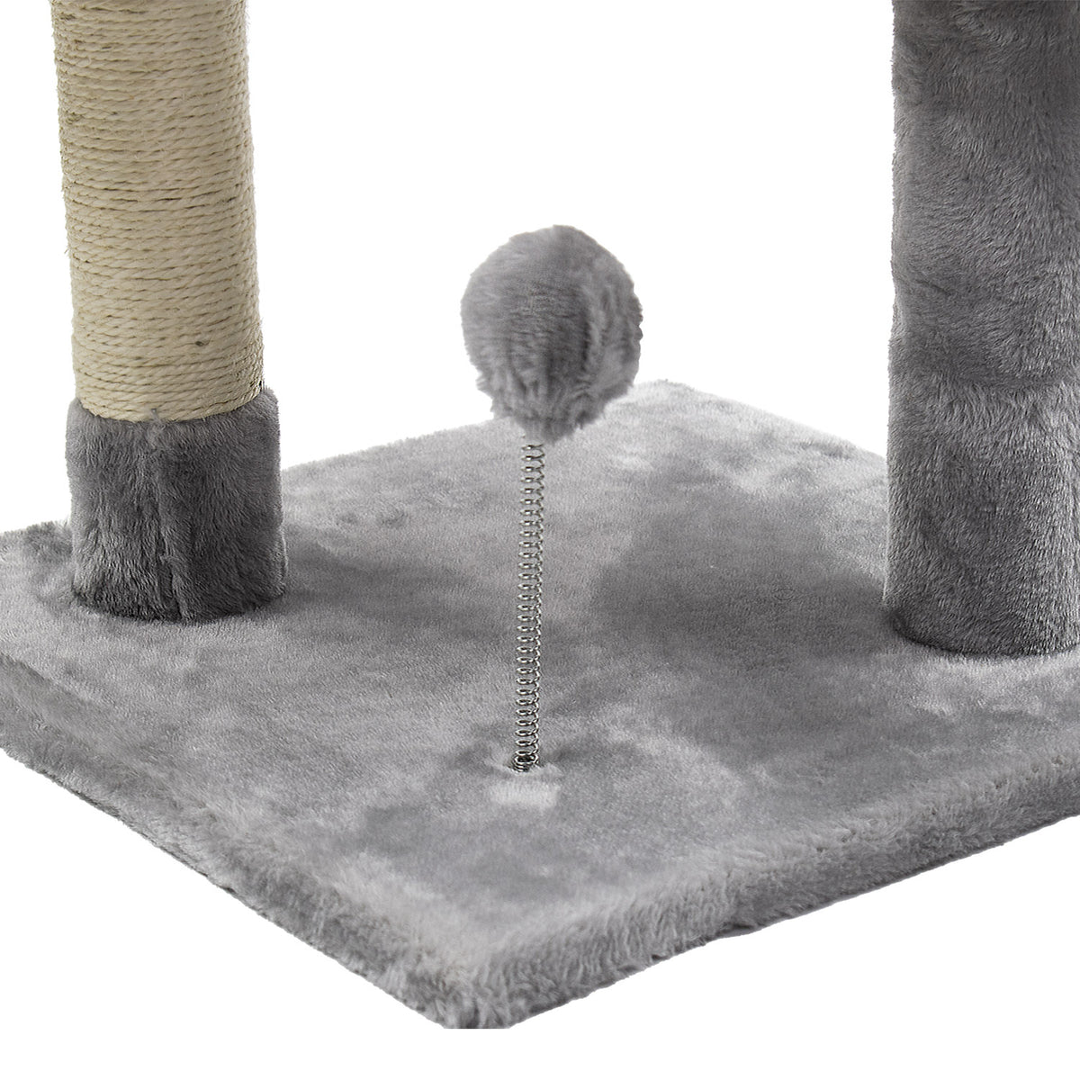 AQPET FRIENDS arbre à chat Amsterdam 112 cm avec niche, aire de jeux et griffoir pour chats, couleur grise