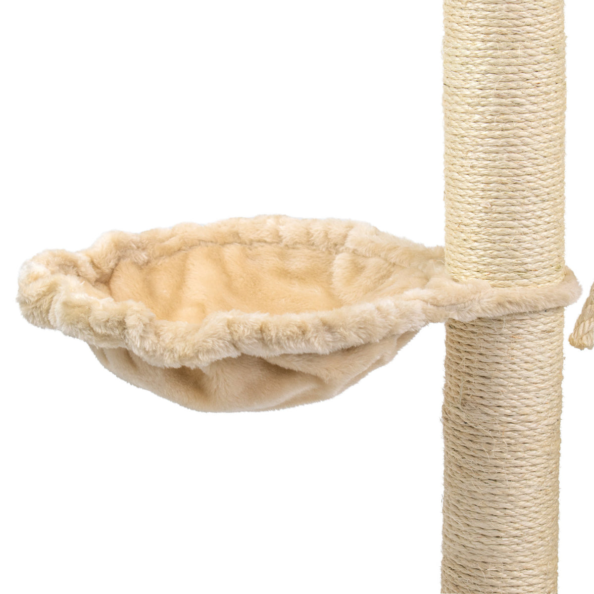 AQPET FRIENDS arbre à chat Athens 115 cm avec niche, aire de jeux et griffoir pour chats, couleur beige