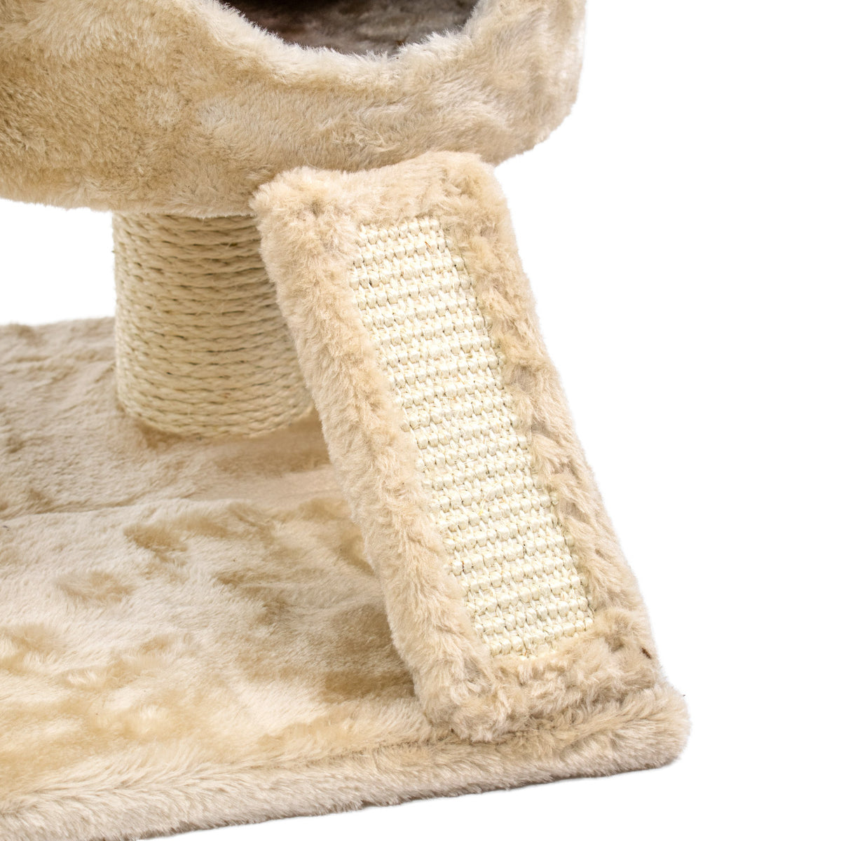 AQPET FRIENDS arbre à chat Athens 115 cm avec niche, aire de jeux et griffoir pour chats, couleur beige