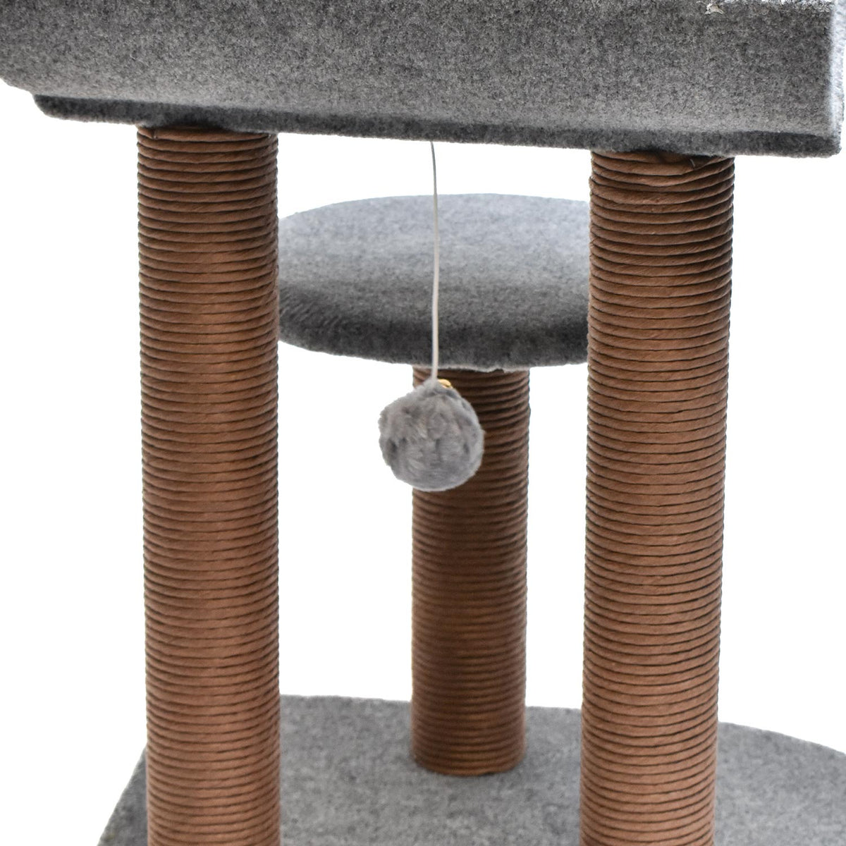 AQPET FRIENDS griffoir Lisbon - 58CM, gris, pour chats, jeu, détente et divertissement
