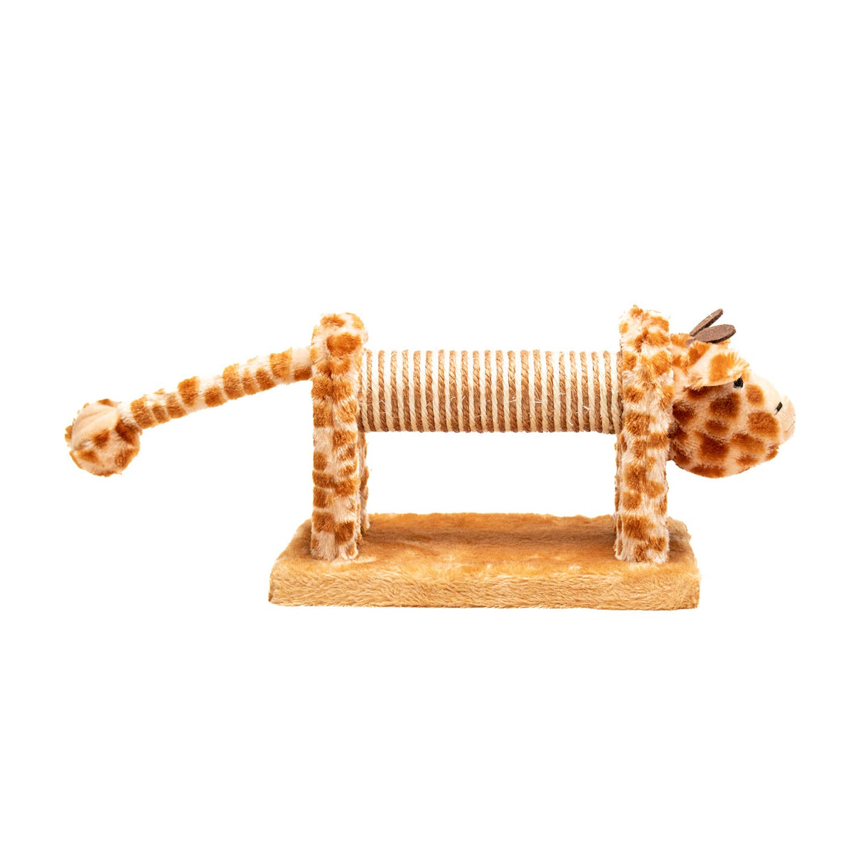 AQPET FRIENDS griffoir pour chat en sisal et peluche pour le plaisir de votre chat, girafe, dimensions 56x18x18 cm