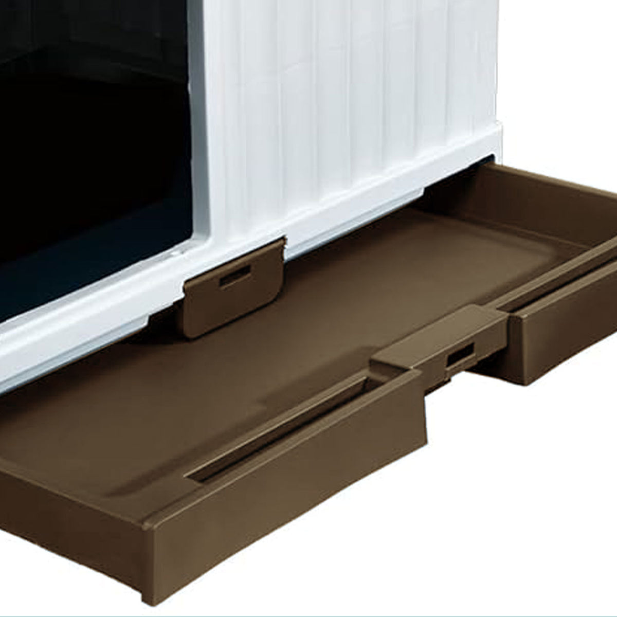 AQPET FRIENDS Villa Niche en plastique - 87 X 74 X 61 H, couleur marron, pour chiens et chats, confort et détente