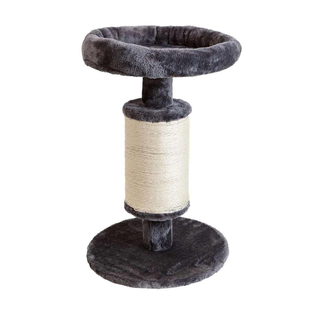 AQPET FRIENDS griffoir pour chat en sisal et tissu avec plateforme, hauteur 58 cm, pour le plus grand plaisir de votre chat, couleur grise