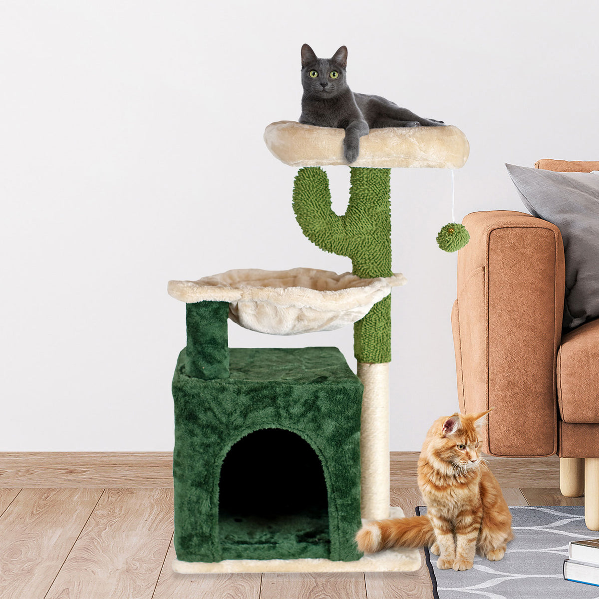 AQPET FRIENDS griffoir Mexico 40X30X75 Cm pour chats, jeu, détente et divertissement