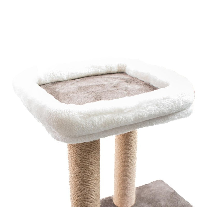AQPET FRIENDS griffoir Sidney - 140 Cm, beige/marron, pour chats, jeu, détente et divertissement