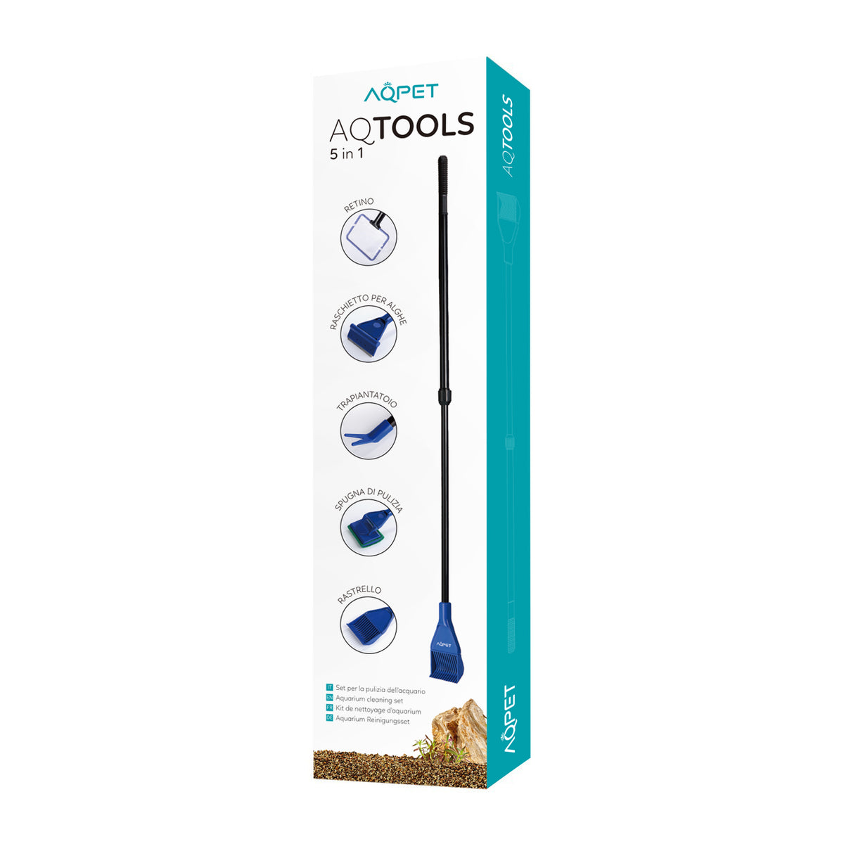 AQPET AQTOOLS 5IN1 Kit d'accessoires de nettoyage pour aquarium