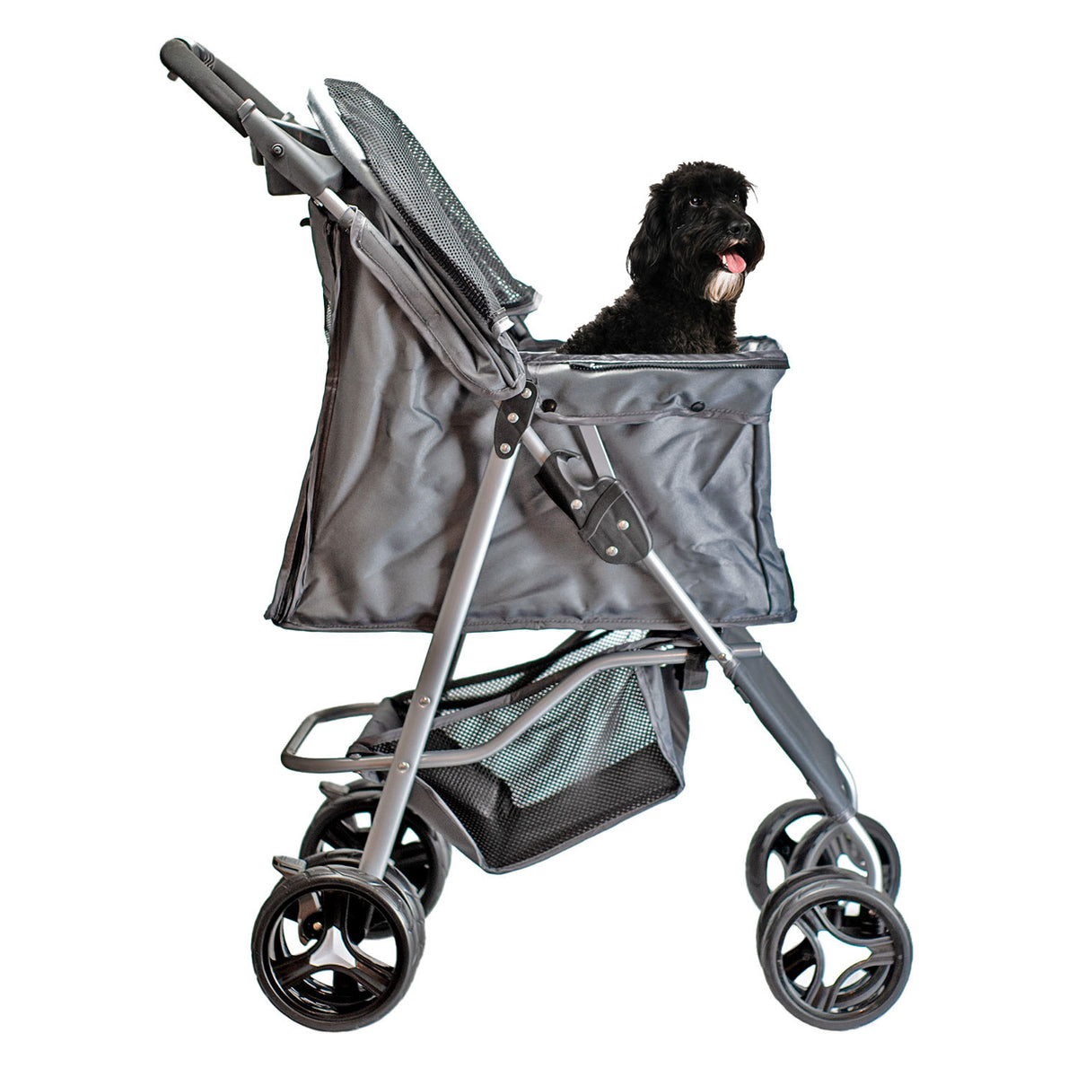 AQPET FRIENDS Poussette confortable et pratique pour chiens de taille moyenne / petite, pour chiens et chats, voyage en toute sécurité