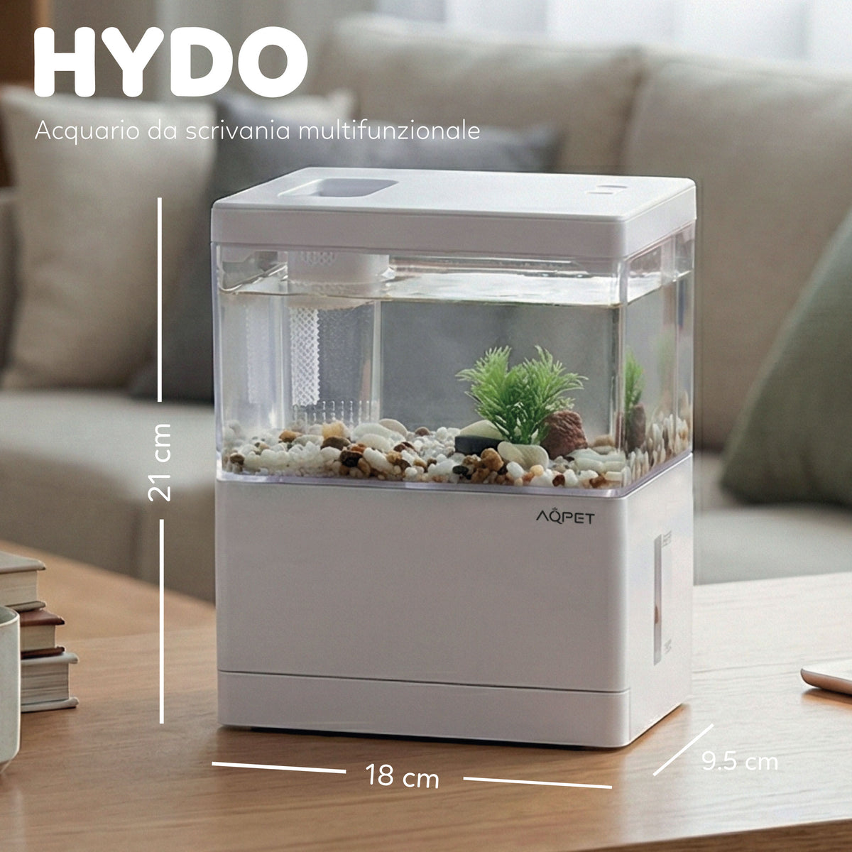 AQPET HYDO AQUARIUM DE BUREAU DOCK STATION