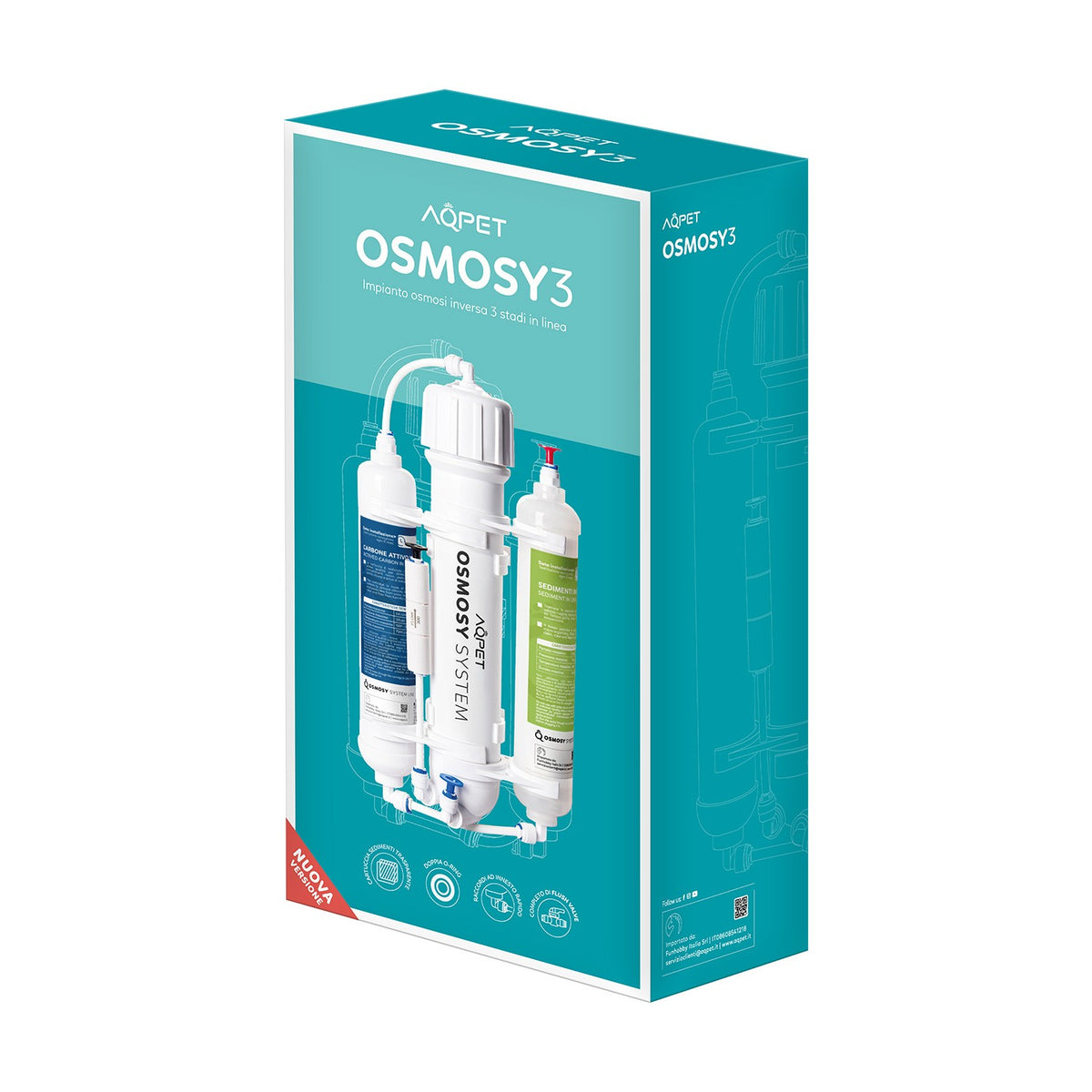 AQPET OSMOSY3 SYSTÈME D'OSMOSE À 3 ÉTAPES EN LIGNE