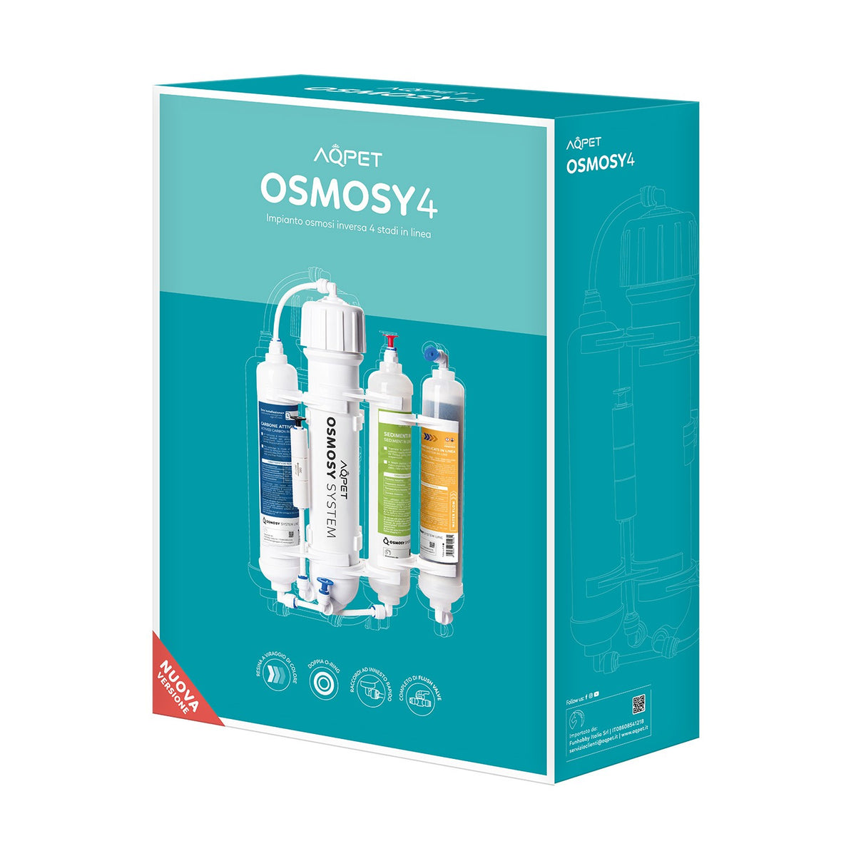 AQPET OSMOSY4 SYSTÈME D'OSMOSE À 4 ÉTAPES EN LIGNE
