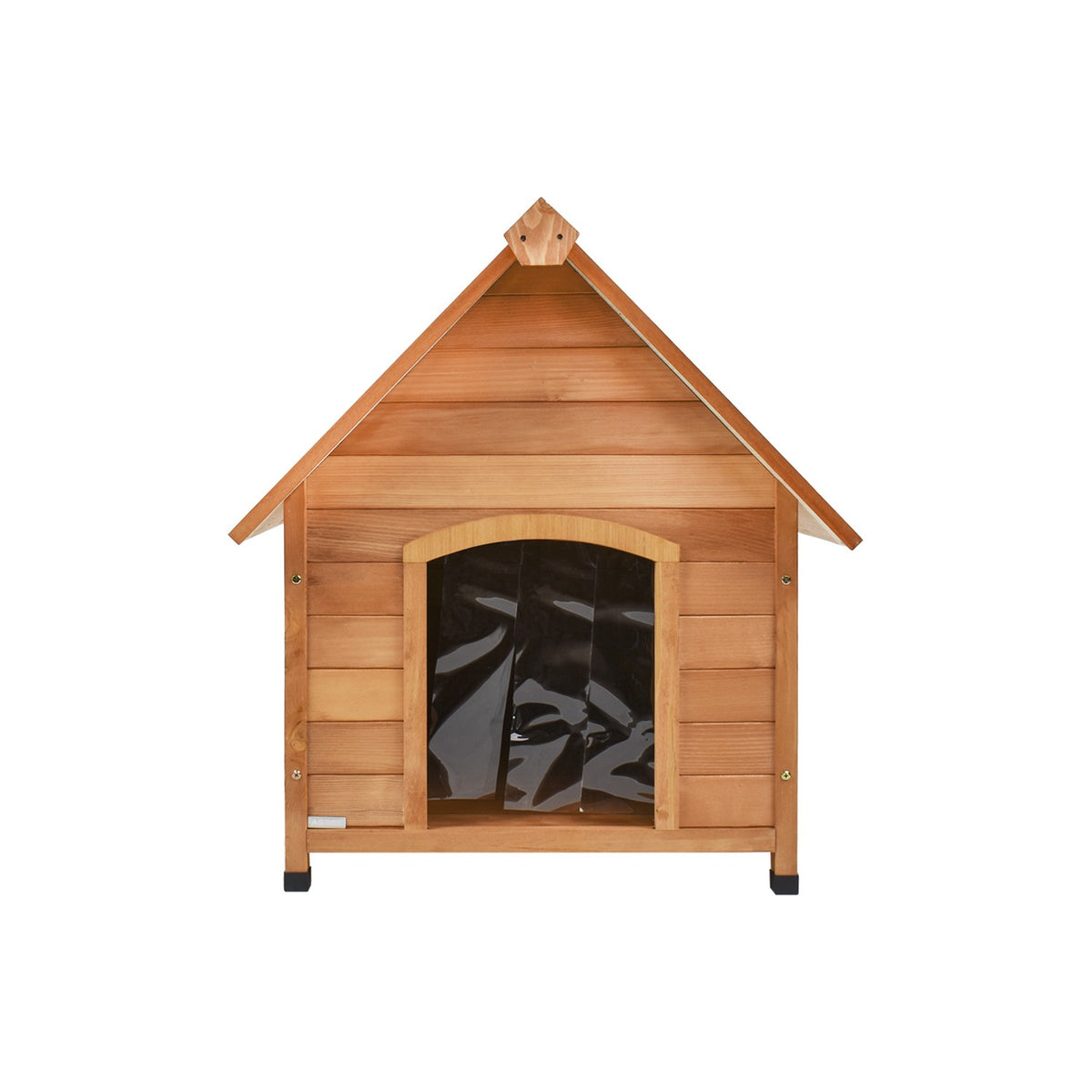 AQPET FRIENDS Suite Niche en bois avec toit incliné et rideau thermique pour chiens et chats