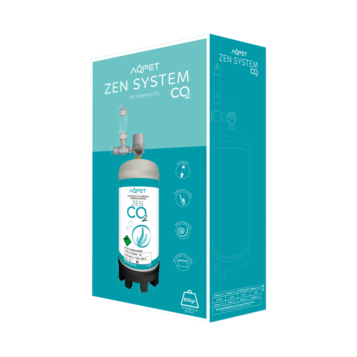 AQPET ZEN SYSTEM CO2 SYSTÈME CO2 COMPLET POUR AQUARIUMS