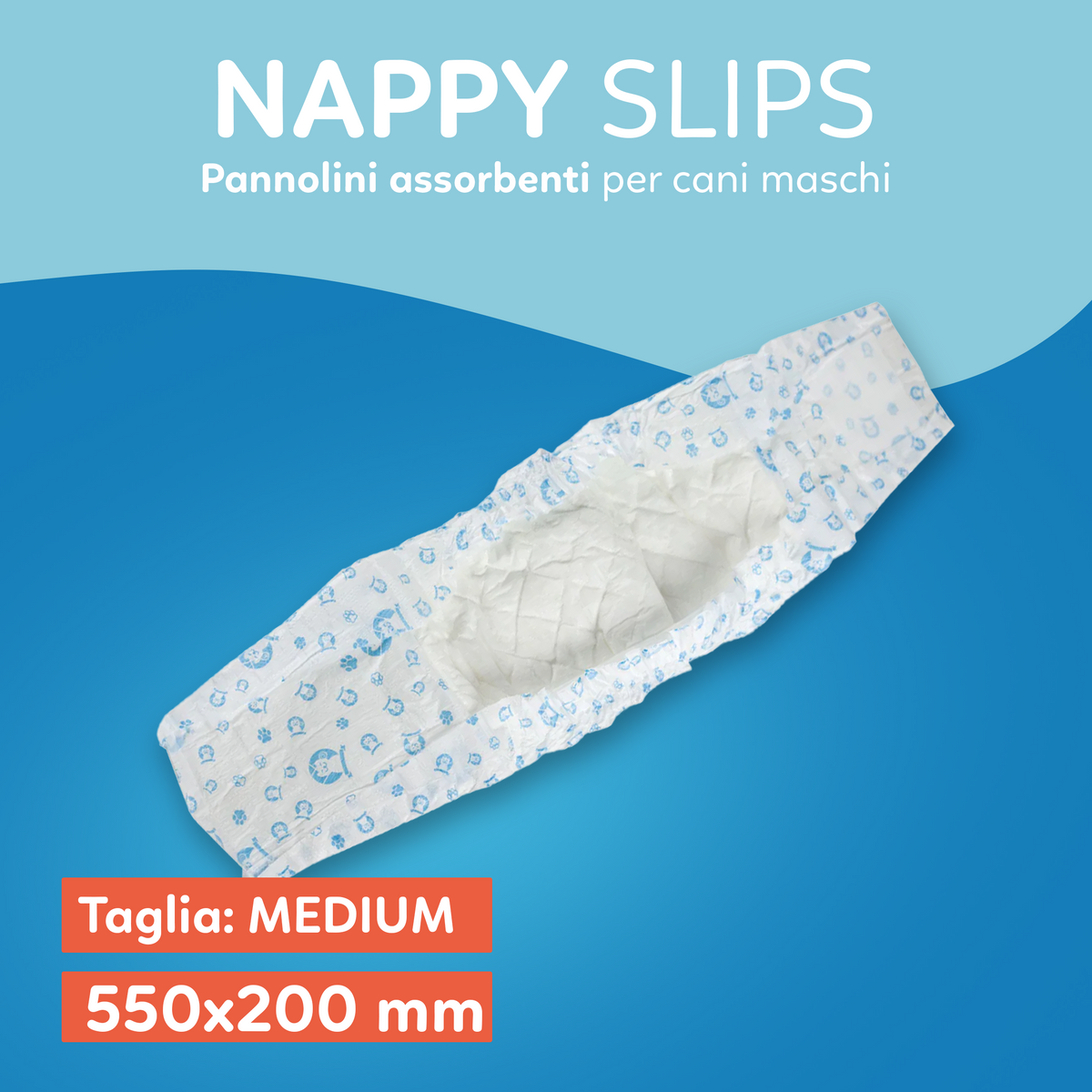 AQPET FRIENDS Nappy Slips Couches en bande pour chiens mâles, 36 pièces, absorbantes, hygiène quotidienne