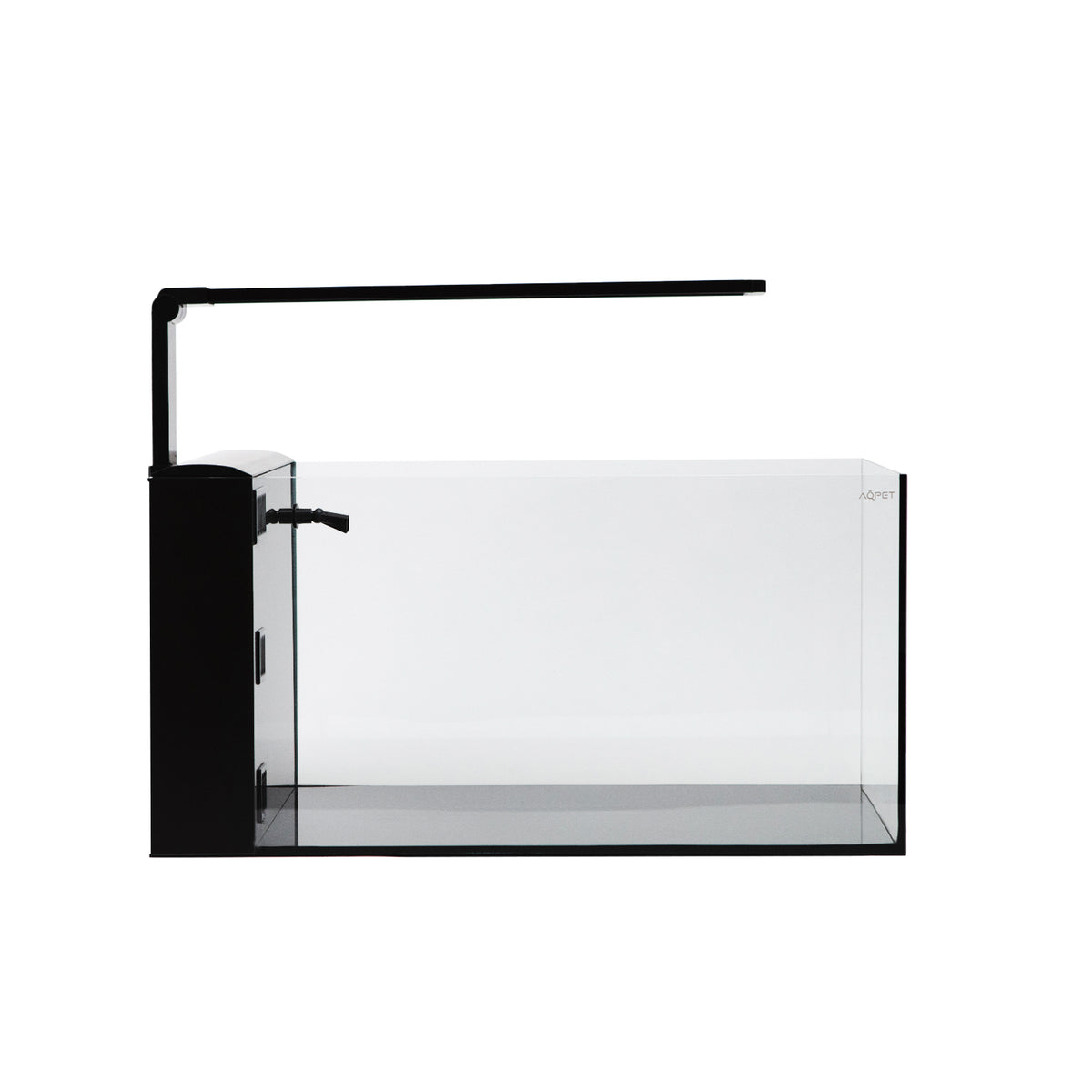 AQPET AQUA 60 REAR NOIR - AVEC FILTRE ARRIÈRE - 60X30X30 CM 6 MM