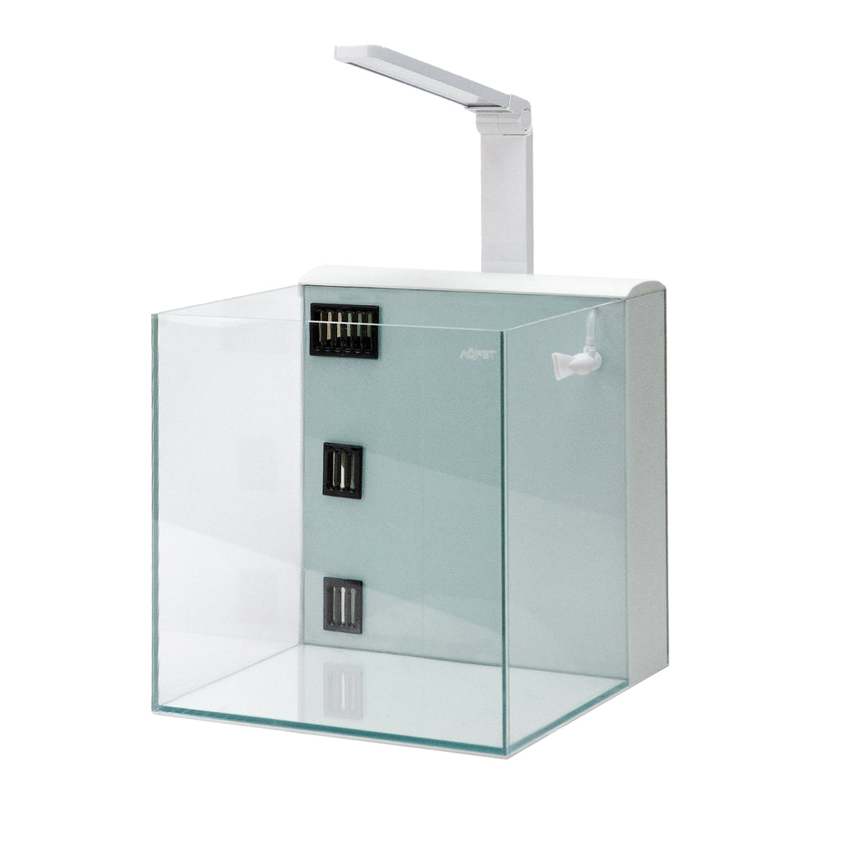 AQPET KUBIC 50 REAR BLANC - AVEC FILTRE ARRIÈRE - 50X50X50 CM 8MM