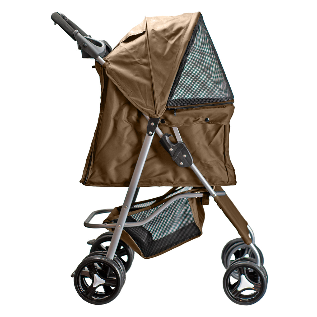 AQPET FRIENDS Poussette confortable et pratique pour chiens de taille moyenne / petite, pour chiens et chats, voyage en toute sécurité