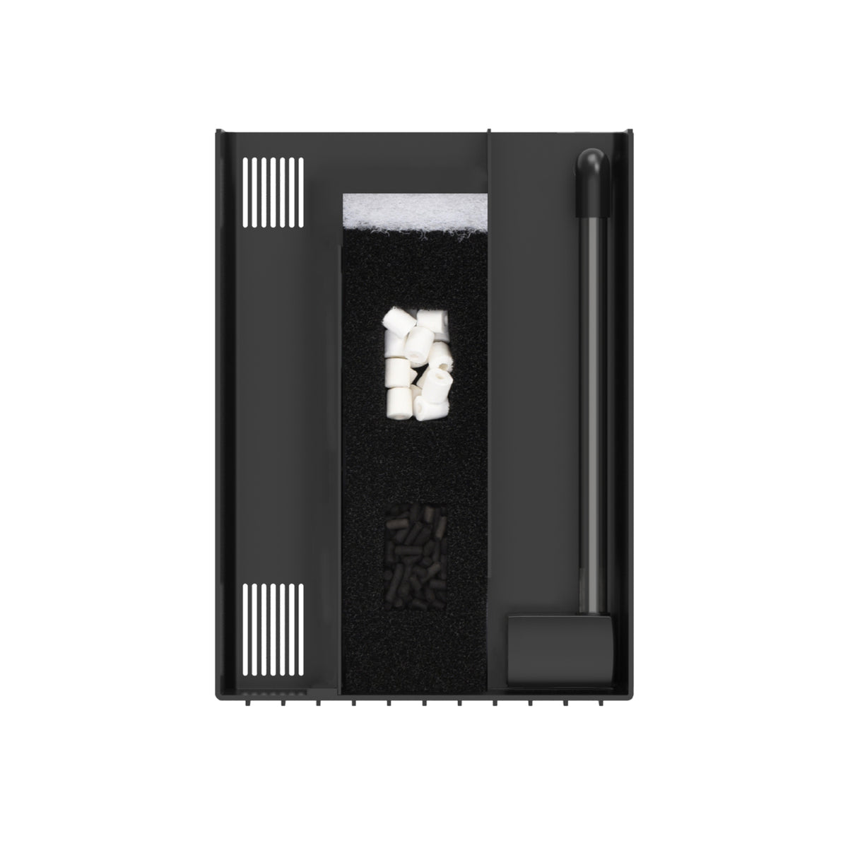AQPET AQUARIUM SIMPLY LED 60 BLANC COMPLET AVEC ÉCLAIRAGE, FILTRE ET CHAUFFAGE - 59X30X39 H CM