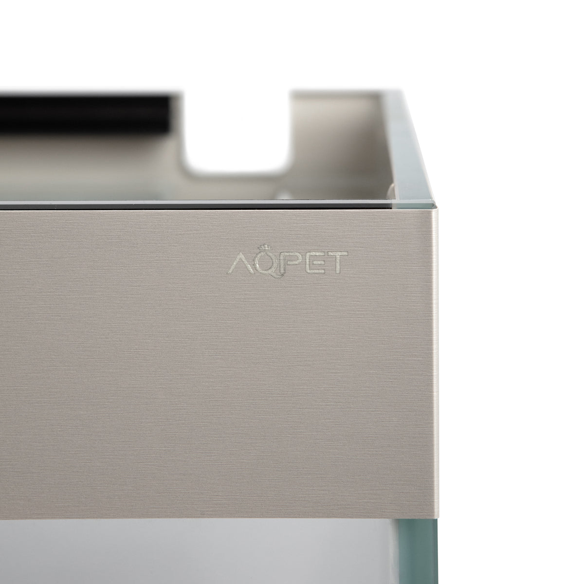 AQPET AQUARIUM RIVERIUM PLUS 90X50X55 H - 10 MM EXT. - AVEC ÉCLAIRAGE LED, FILTRE EXTERNE ET SUPPORT NOIR