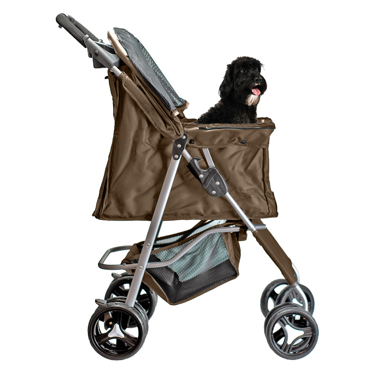 AQPET FRIENDS Poussette confortable et pratique pour chiens de taille moyenne / petite, pour chiens et chats, voyage en toute sécurité