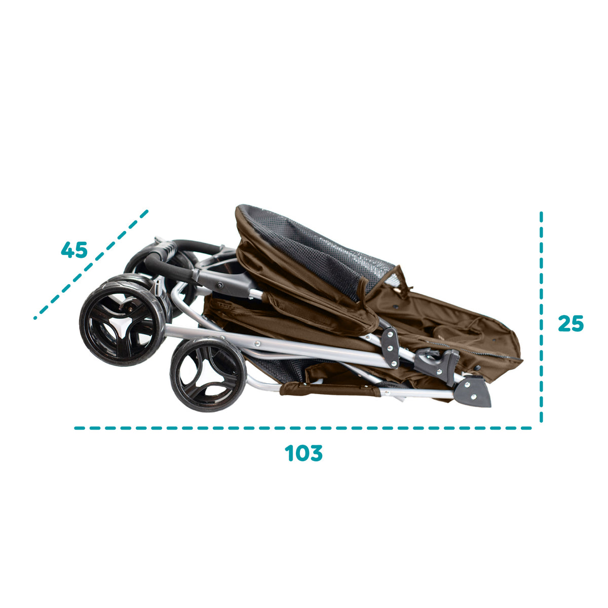 AQPET FRIENDS Poussette confortable et pratique pour chiens de taille moyenne / petite, pour chiens et chats, voyage en toute sécurité