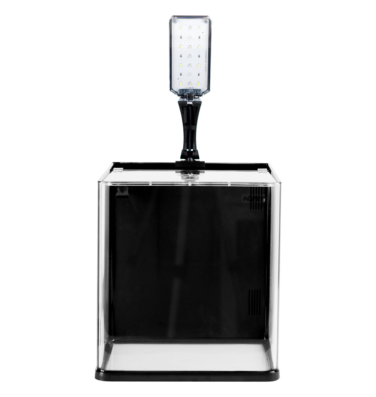 AQPET AQUARIUM EN VERRE QUBE 25 ENSEMBLE COMPLET ÉCLAIRAGE + POMPE + MATÉRIAUX FILTRANTS