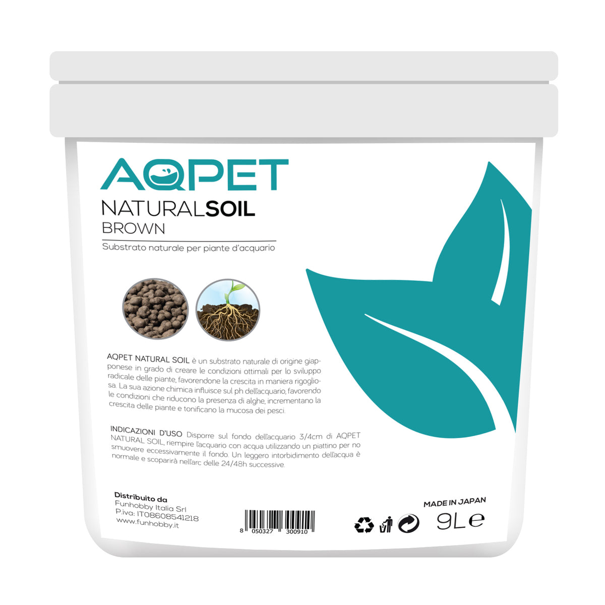 AQPET NATURAL SOIL SUBSTRAT BROWN 3 LT