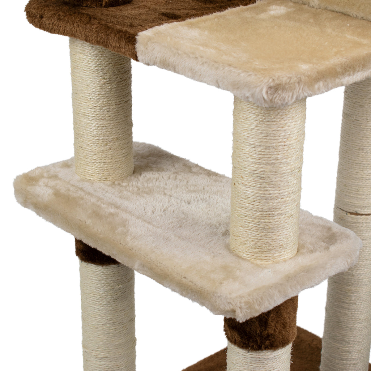 AQPET FRIENDS griffoir Rome en sisal, 123 Cm, marron, pour chats, jeu, détente et divertissement