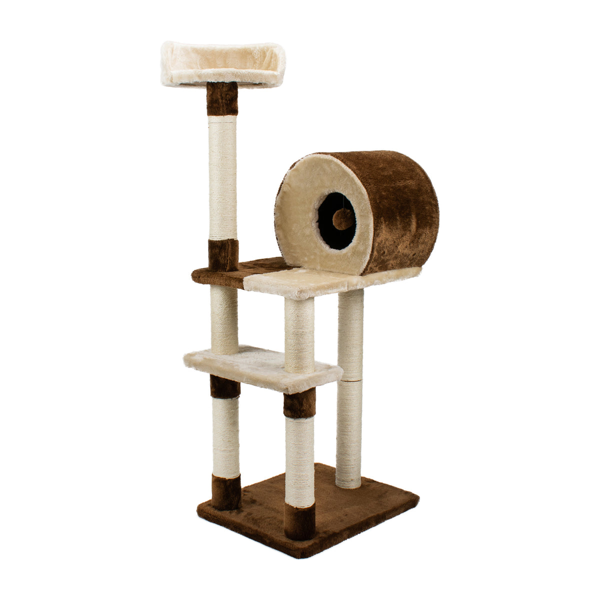 AQPET FRIENDS griffoir Rome en sisal, 123 Cm, marron, pour chats, jeu, détente et divertissement