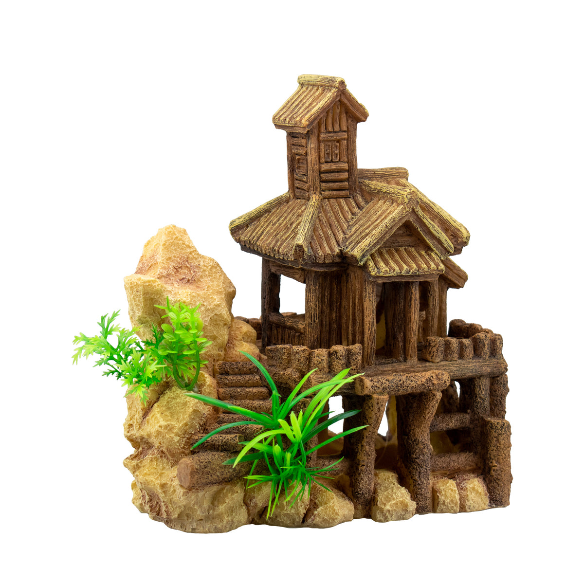 AQPET DECORART DÉCORATIONS POUR AQUARIUMS MOD. WOOD CASTLE 19*13*19