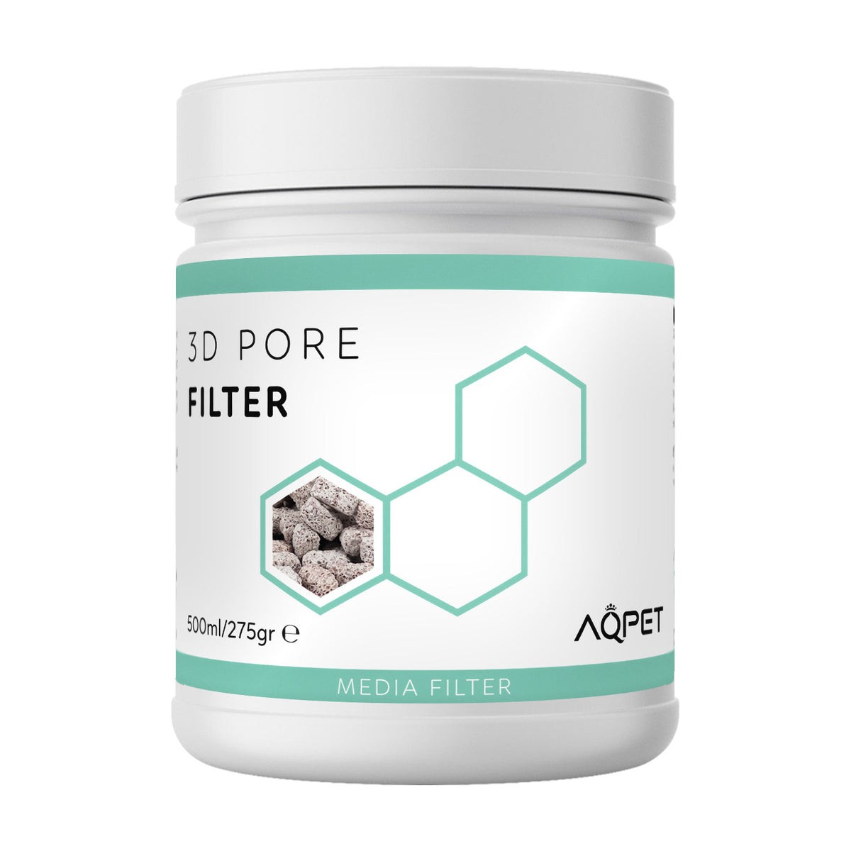 AQPET MATÉRIAU FILTRANT SUPPORT DE FILTRATION 3D 500 ML