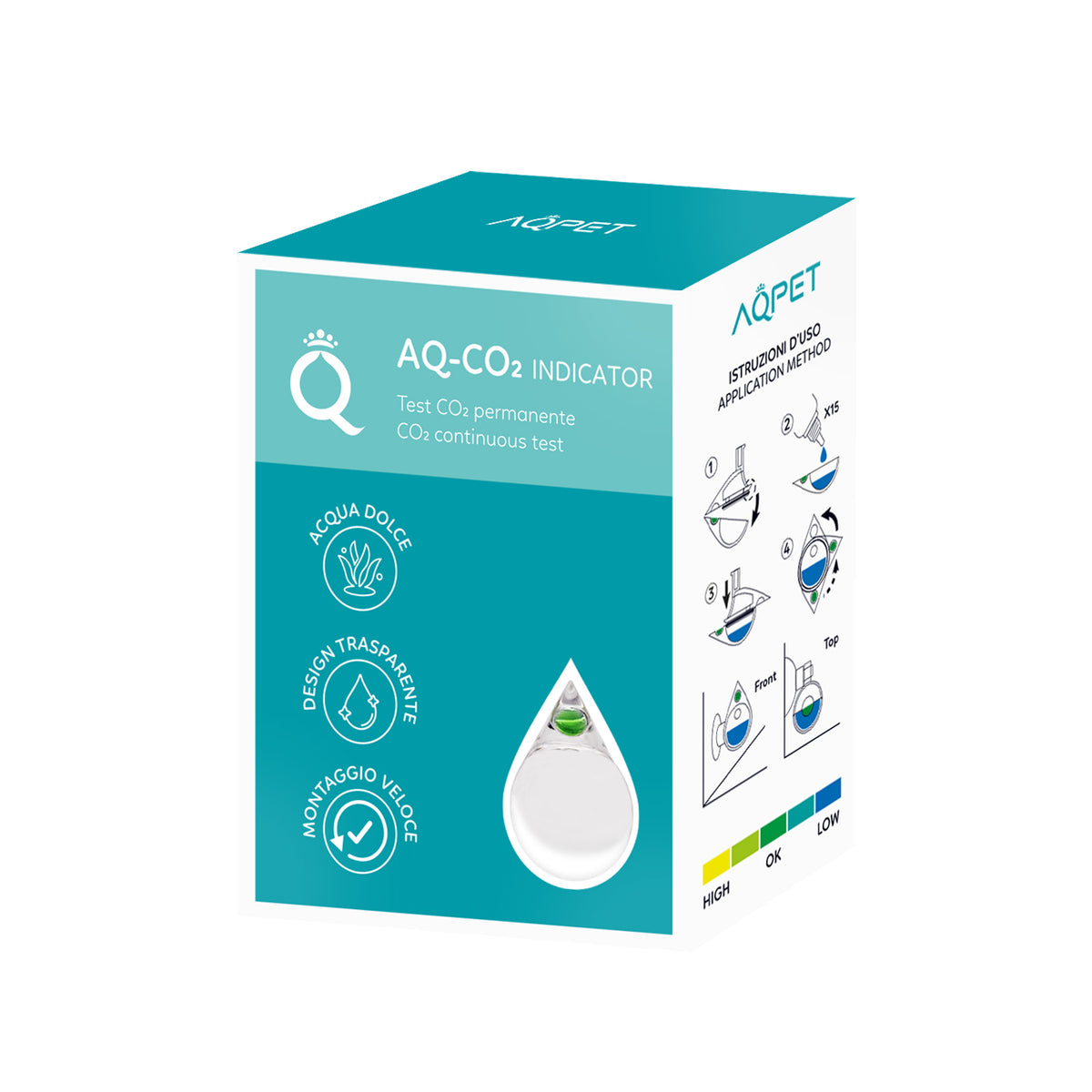 AQPET CO2 LIQUIDE INDICATEUR, SOLUTION DE 15 ML INCLUSE