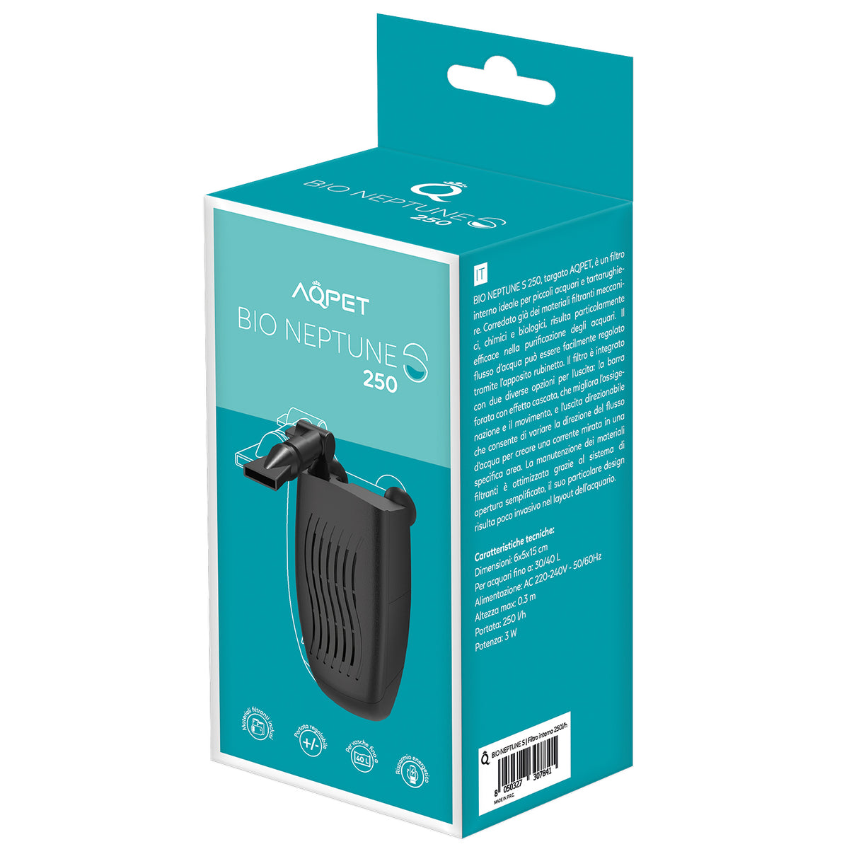 AQPET BIONEPTUNE S 250 LT /H FILTRE INTERNE