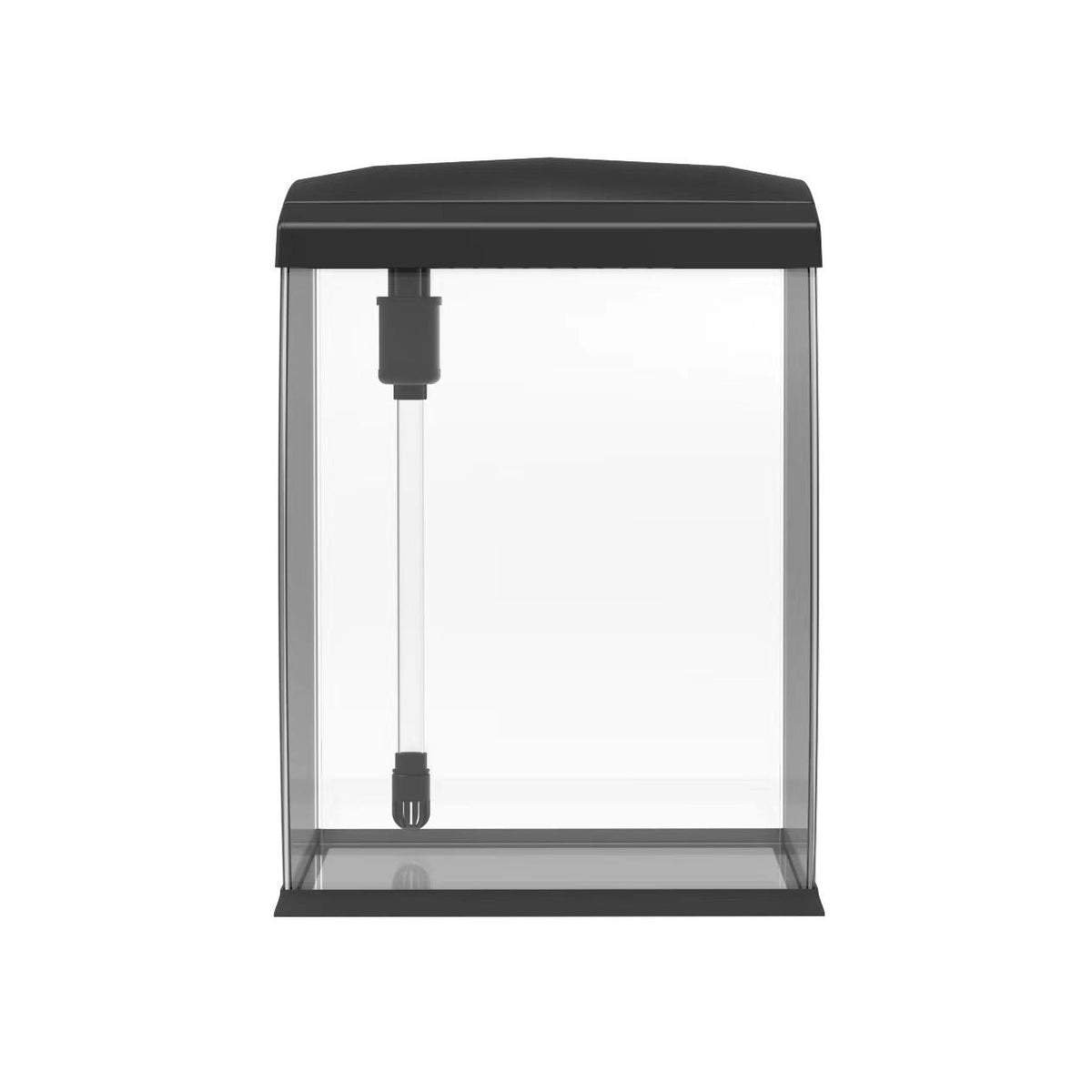 AQPET CURVE AQUARIUM PANORAMIQUE EN VERRE À POSER SUR UN BUREAU - AVEC FILTRE ET CHAUFFAGE - NOIR
