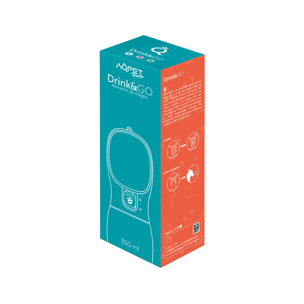 AQPET FRIENDS Drink&go Abreuvoir de voyage