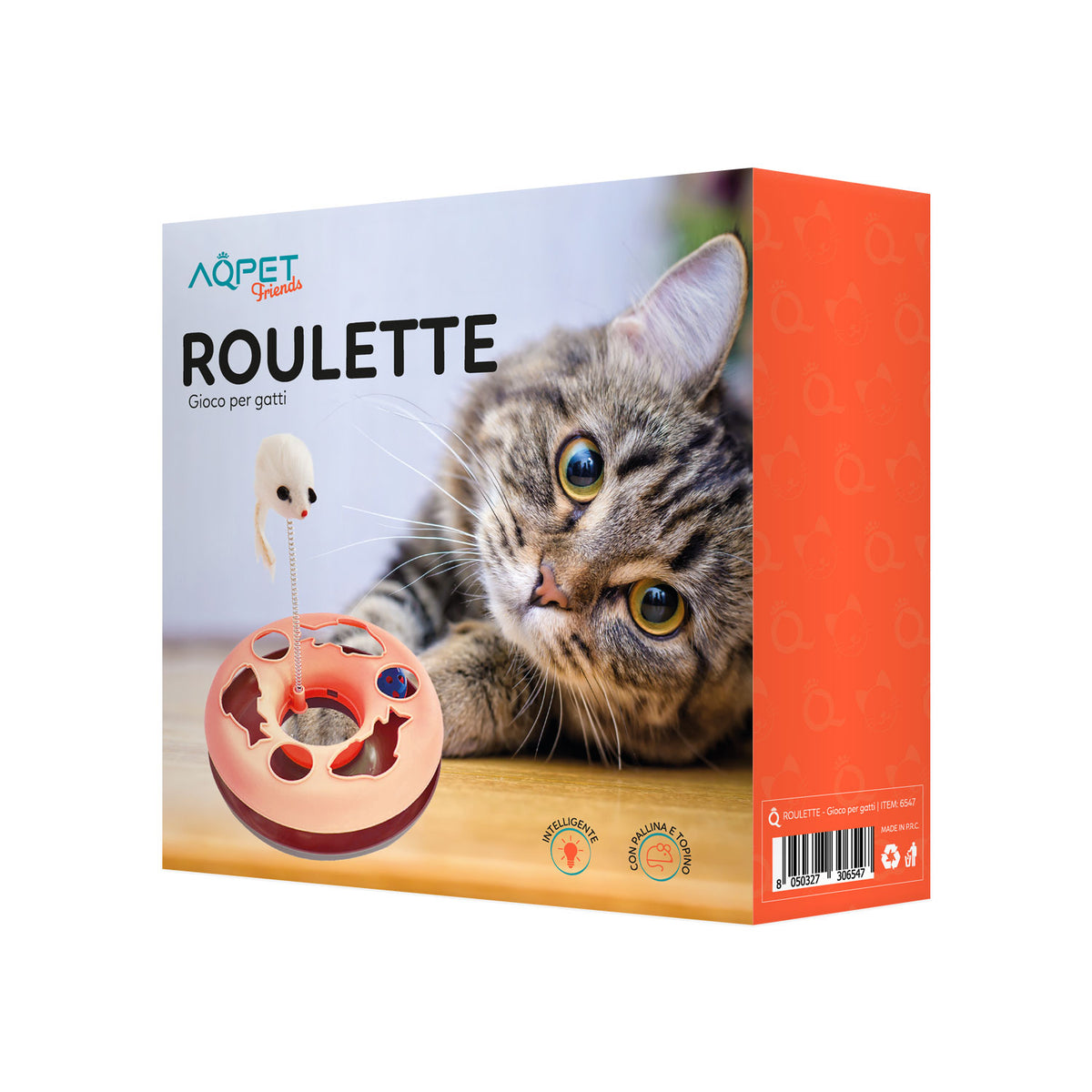 AQPET FRIENDS Jouet pour chat Roulette - 23X7 cm Jeu pour chats
